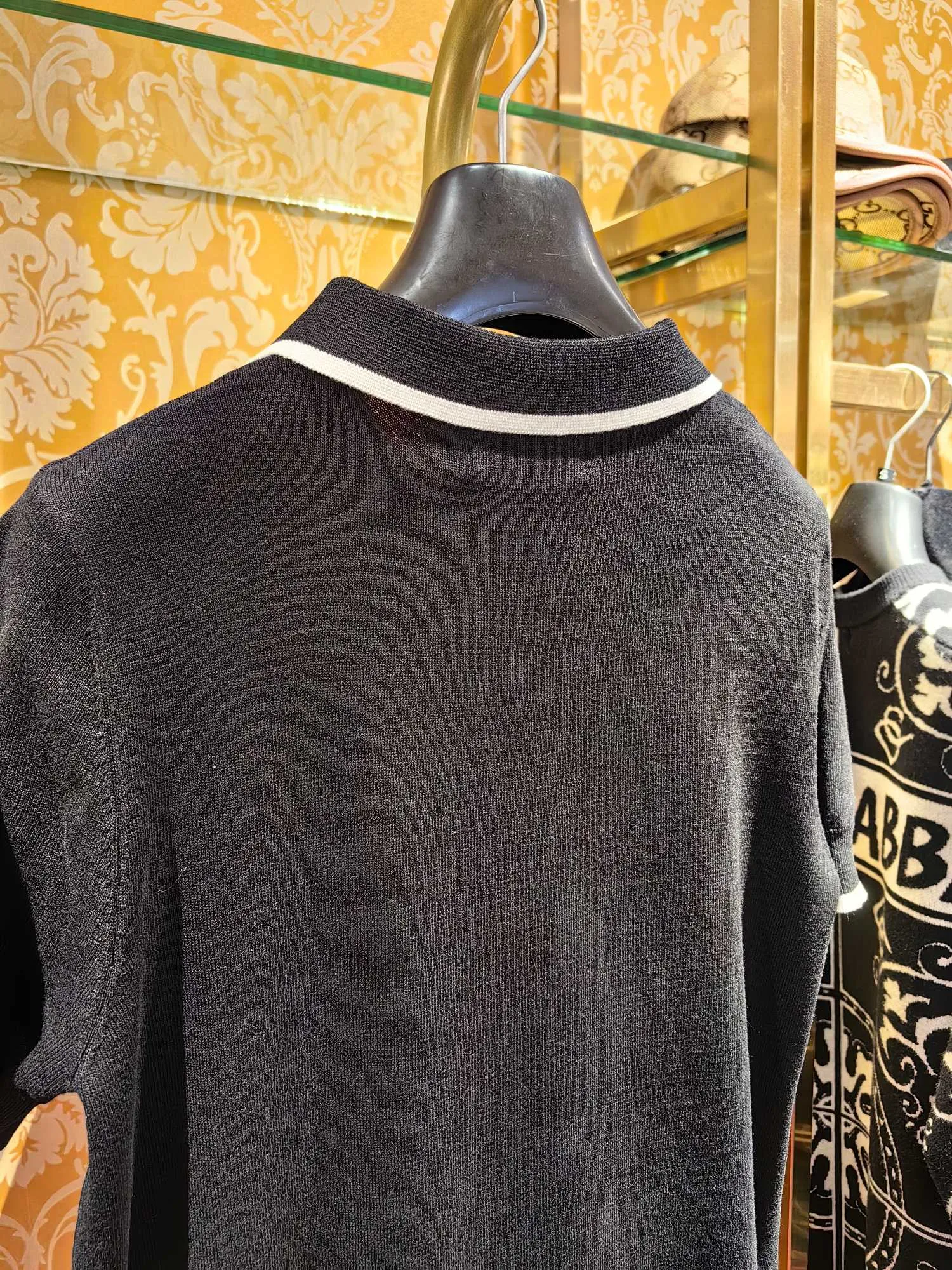 𝘿𝙊𝙇𝘾𝙀 & 𝙂𝘼𝘽𝘽𝘼𝙉𝘼 2025/ss New Arrival polo DG 14 Black White Breathable Black White Sizes 46 48 50 52